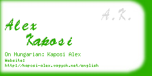 alex kaposi business card